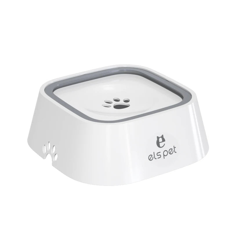 Elspet Dog Drinking Water Bowl Floating Non-Wetting Mouth Vehicle Mounted Floating Dog Cat Bowl without Spill 1L Water Dispense