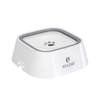 Elspet Dog Drinking Water Bowl Floating Non-Wetting Mouth Vehicle Mounted Floating Dog Cat Bowl without Spill 1L Water Dispense